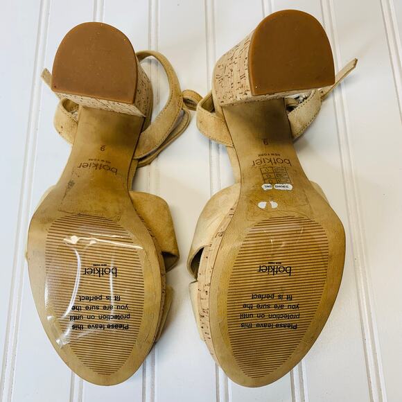 Botkier Plateau Nude Suede Platform Heels Sz 9 NWOT - Picture 6 of 9